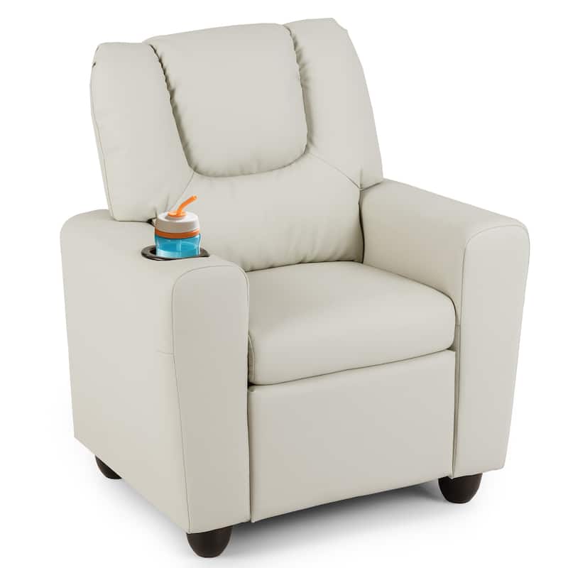 Costway Kids Recliner Chair with Cup Holder & Side Pocket Adjustable