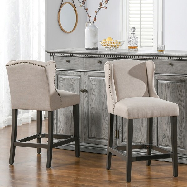 Jennifer Taylor Home Sam Wingback 27-inch Counter-Height Armless Barstool. Opens flyout.