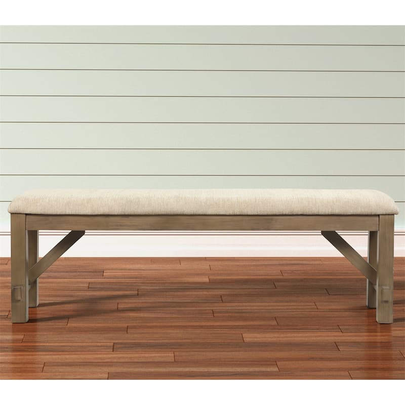 Raven Wood Fabric Upholstered Dining Bench