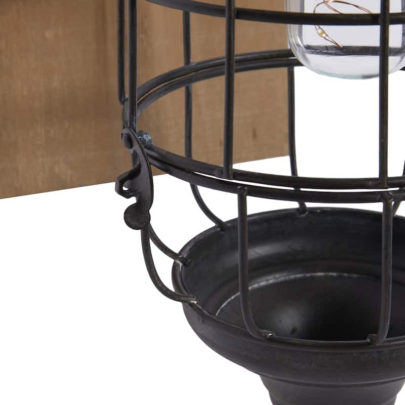 Metal Wall Sconce - Black - Roche River Decor