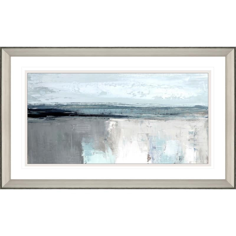 Moody Coast I Framed Art Giclee Under Glass - Blue - 32 X 52 X 2