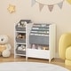 preview thumbnail 5 of 15, Kids Bookshelf and Toy Storage Organizer,Multifunctional 4 Tier Kids Book Shelf with 3 Collapsible Fabric Drawers