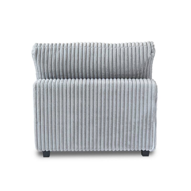 118" L Shaped Sectional Couch, Modular 5 Seat Comfy Modular Sofa with Ottoman
