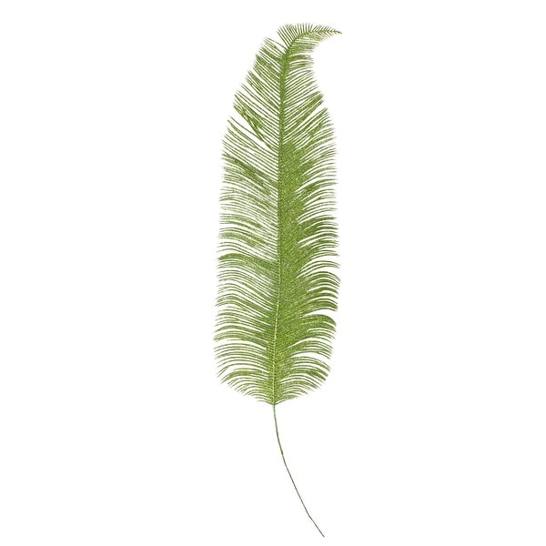 24" Artificial Metallic Green Palm Frond Floral Spray. Opens flyout.