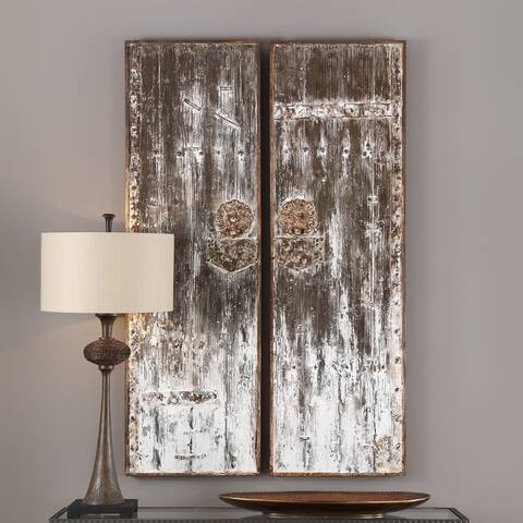 Uttermost Giles Aged Wood Wall Art (Set of 2)