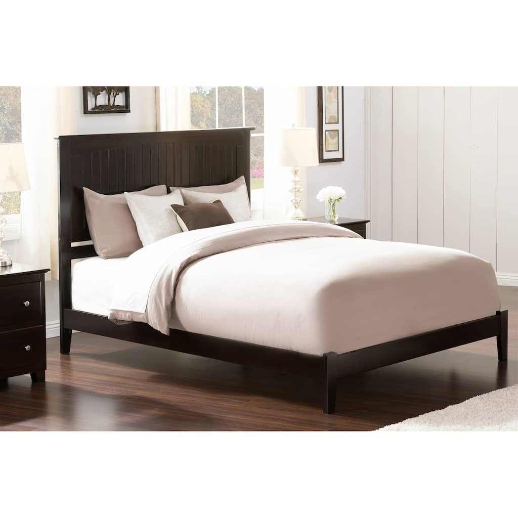 Nantucket Full Foundation Bed with Charging Station in Espresso