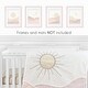 preview thumbnail 2 of 4, Boho Desert Sun Collection Wall Decor Art Prints (Set of 4) Pink Gold Taupe Bohemian Abstract Mountain Southwest Moon Sandscape