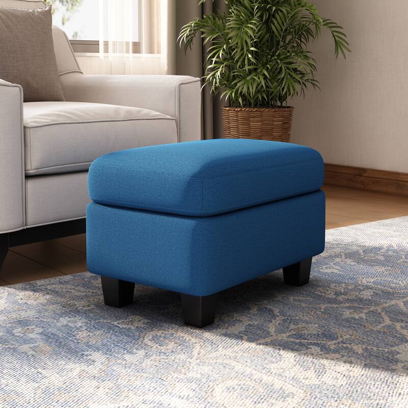 Navy Ottoman Comfortable choice, multiple functions, classic design, and cozy corners