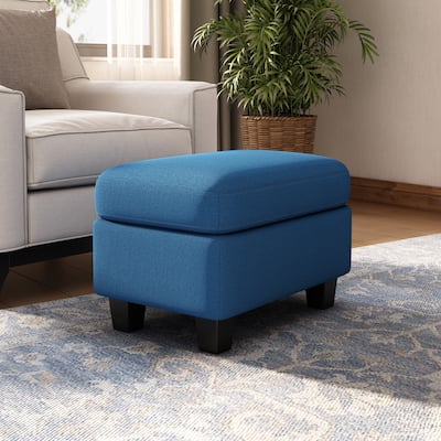 Navy Ottoman Comfortable choice, multiple functions, classic design, and cozy corners