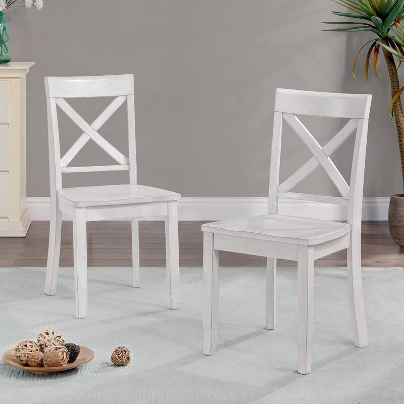 Vintage X Back Wood Cross Back Dining Chairs