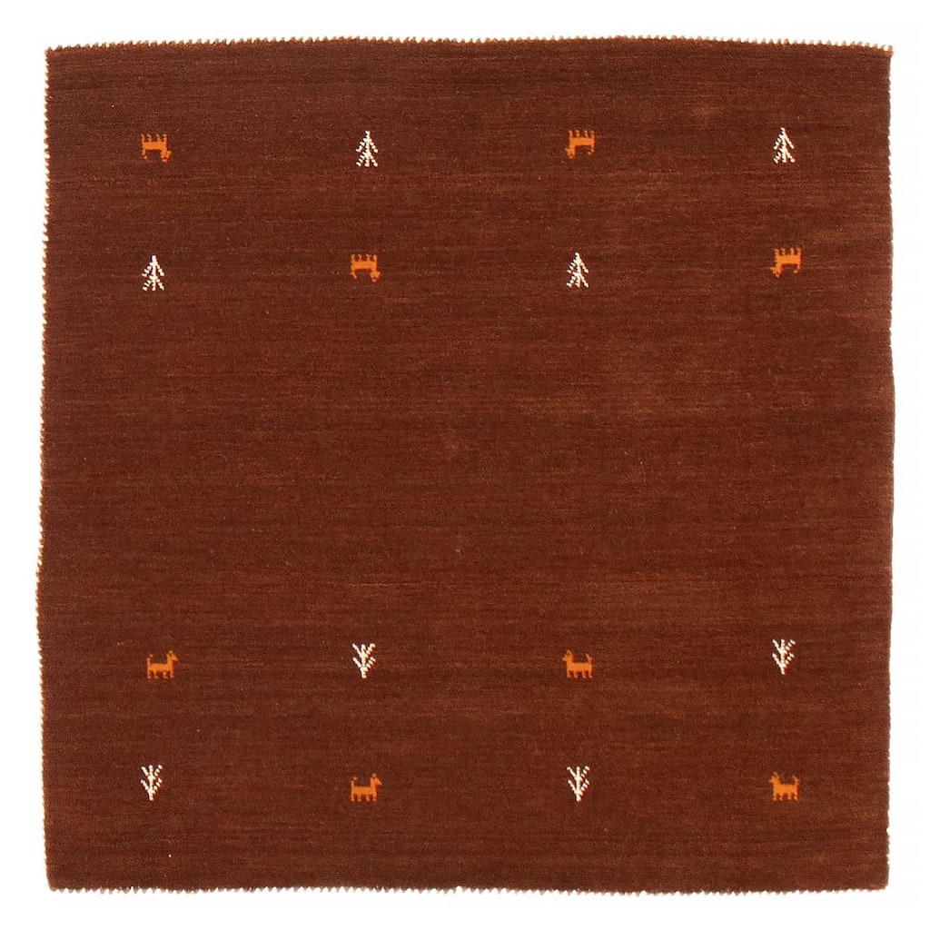Kashkuli Gabbeh Brown Rug 3'11" x 3'11" - 3'11 x 3'11