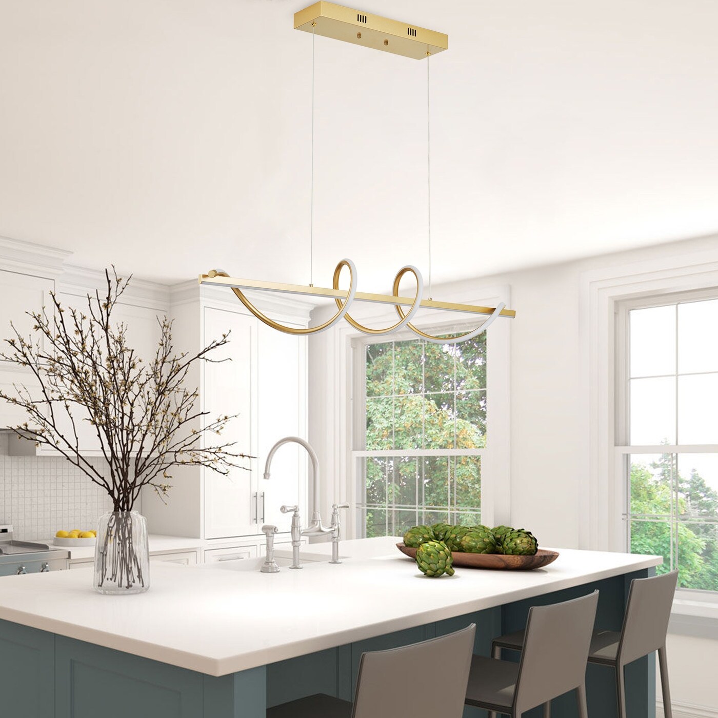 Modern spiral led ceiling light deals
