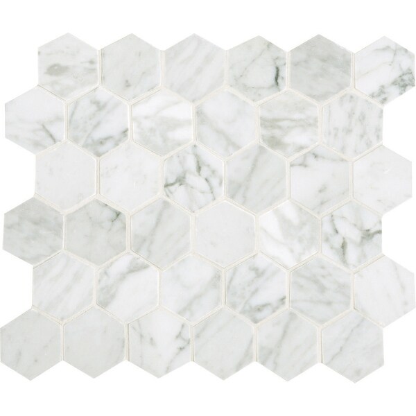Shop Daltile M2hexmsl Marble Collection 2 X 2 Hexagon Mosaic