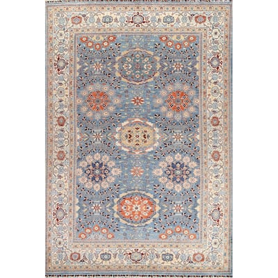 Vegetable Dye Floral Ziegler Traditional Area Rug Wool Hand-knotted - 5'11" x 8'11"