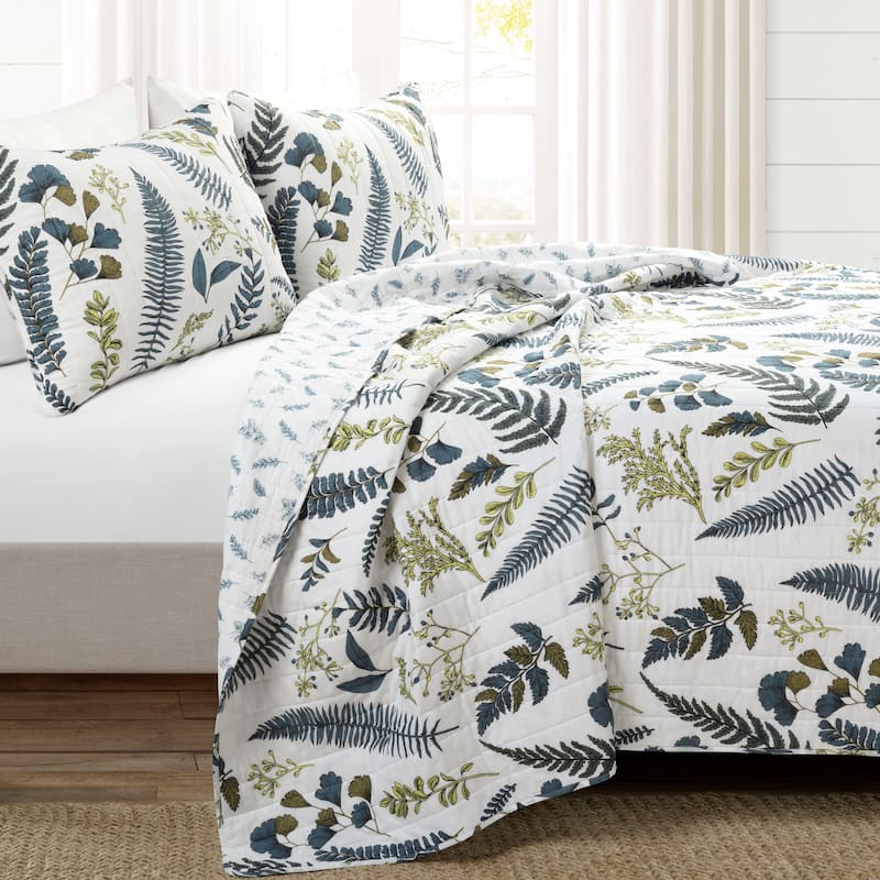 Lush Decor Devonia Allover Reversible 3 Piece Oversized Cotton Quilt Set