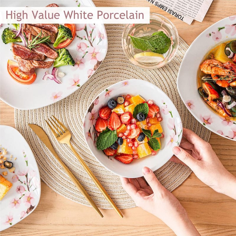 VEWEET Annie Flower Dinnerware Set (Service for 6)