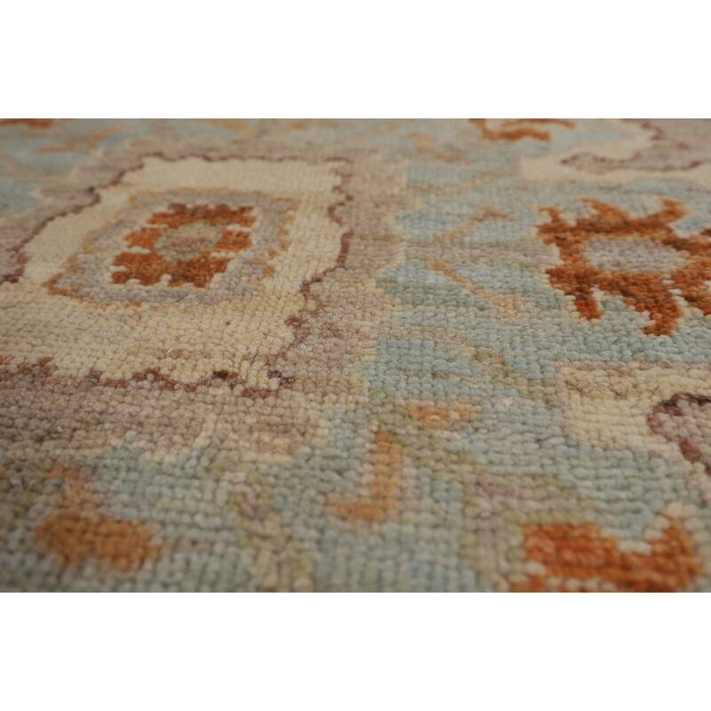 Vegetable Dye Oushak Turkish Area Rug Handmade Oriental Wool Carpet - 6'0"x 9'0"