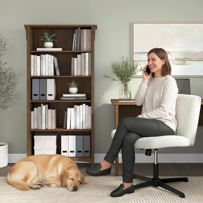 Bush Home Salinas Tall 5 Shelf Bookcase