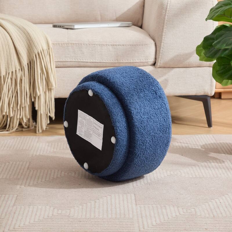 Modern Teddy Upholstered Mushroom Shape Ottoman
