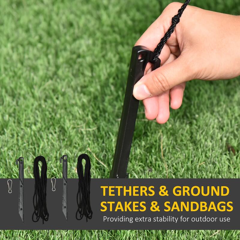 Outsunny 5ft Inflatable Christmas Blessed Polar Bear and Penguins in a Cup