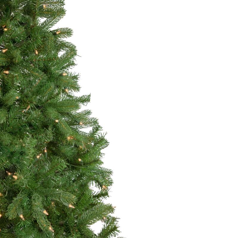 6.5' Full Sierra Noble Fir Artificial Christmas Tree, Clear Lights - 6.5 Foot