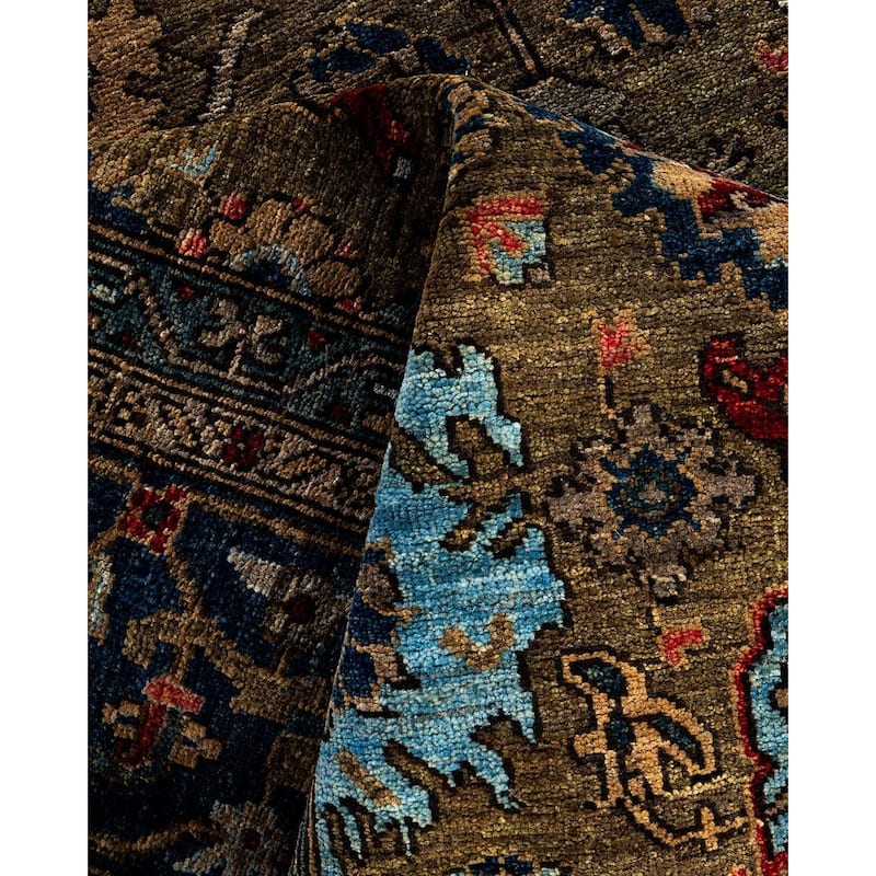 Serapi One-of-a-Kind Hand-Knotted Area Rug - Brown, 9' 2" x 11' 6" - 9' 2" x 11' 6"