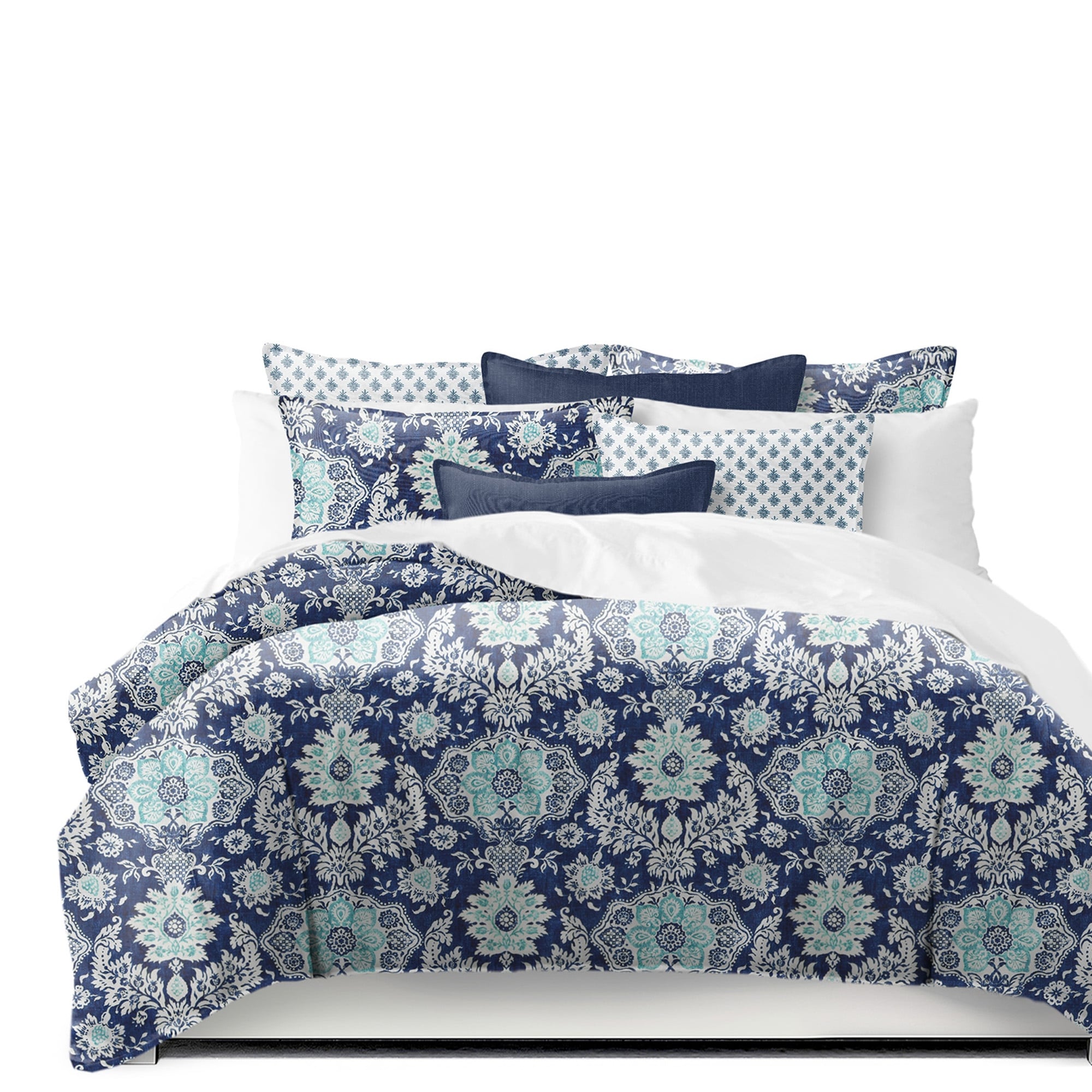 Osha Blue Aqua Comforter and Pillow Sham s Set California King