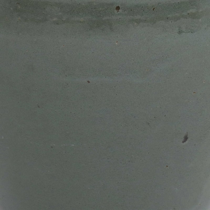 Sunnydaze Chalet High-Fired Glazed Ceramic Planter - 15-Inch - Resistant - Gray