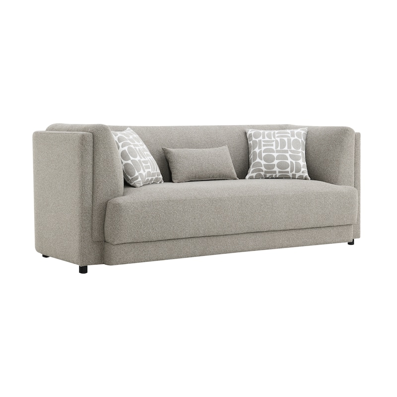 Modern Chenille Sofa with 3 Pillows