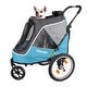 preview thumbnail 7 of 5, ibiyaya 2-In-1 Happy Pet All Terrain Bike Trailer Jogger Stroller, Ocean Blue - 31