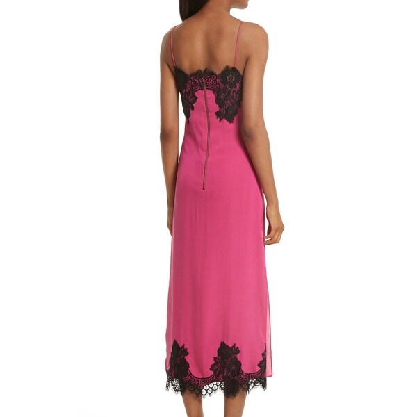 alice and olivia pink lace dress