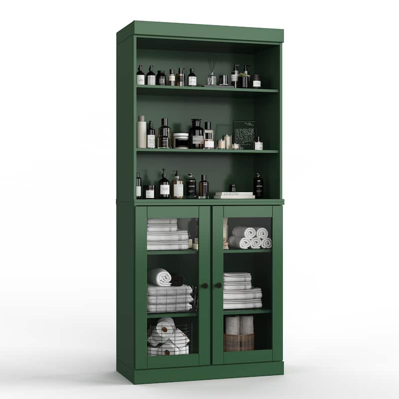 100% Solid Wood 32" Bathroom Cabinet with Optional Doors by Palace Imports