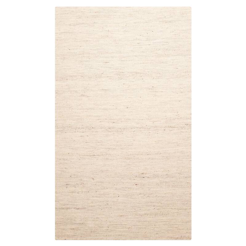 ECARPETGALLERY Braid weave Sienna Beige Wool Rug - 5'0 x 8'4