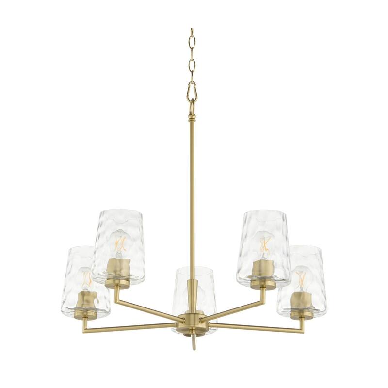 Quorum International 6204-5 Belinder 5 Light 27" Wide Chandelier - Aged Brass