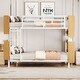 preview thumbnail 44 of 53, Metal Bunk Bed with Bedside Storage Bookcase, Twin Over Twin/Full Over Full Convertible Bunk Bedframe with Ladder and Guardrail