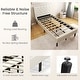 preview thumbnail 7 of 11, Twin Size Upholstered Platform Bed with Button Tufted Headboard-Beige