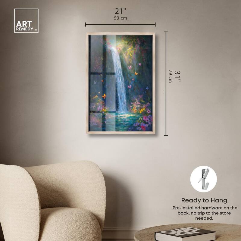 Hidden Falls II Shadowbox by Art Remedy