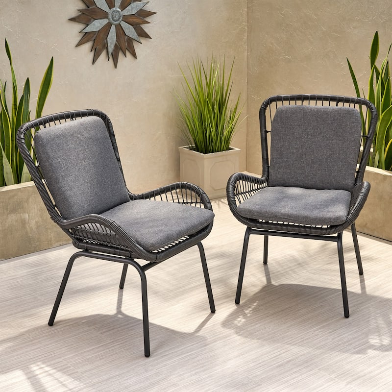 Patio Chair with Cushions (Set of 2)