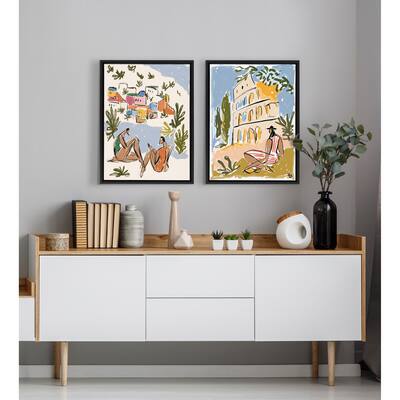 Kate and Laurel Sylvie Rivera Framed Canvas by Maggie Stephenson