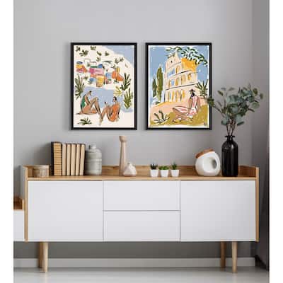 Kate and Laurel Sylvie Rivera Framed Canvas by Maggie Stephenson