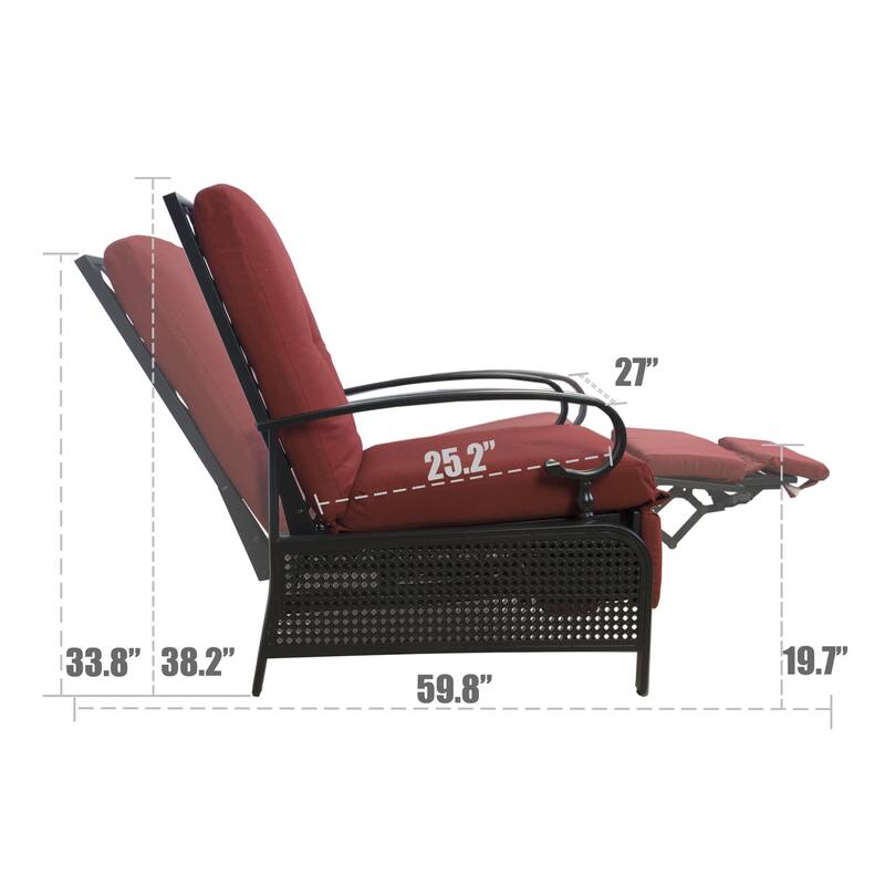 Kozyard Adjustable Patio Reclining Lounge Chair