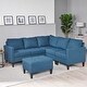 preview thumbnail 37 of 51, Zahra 6-piece Sofa Sectional with Ottoman by Christopher Knight Home