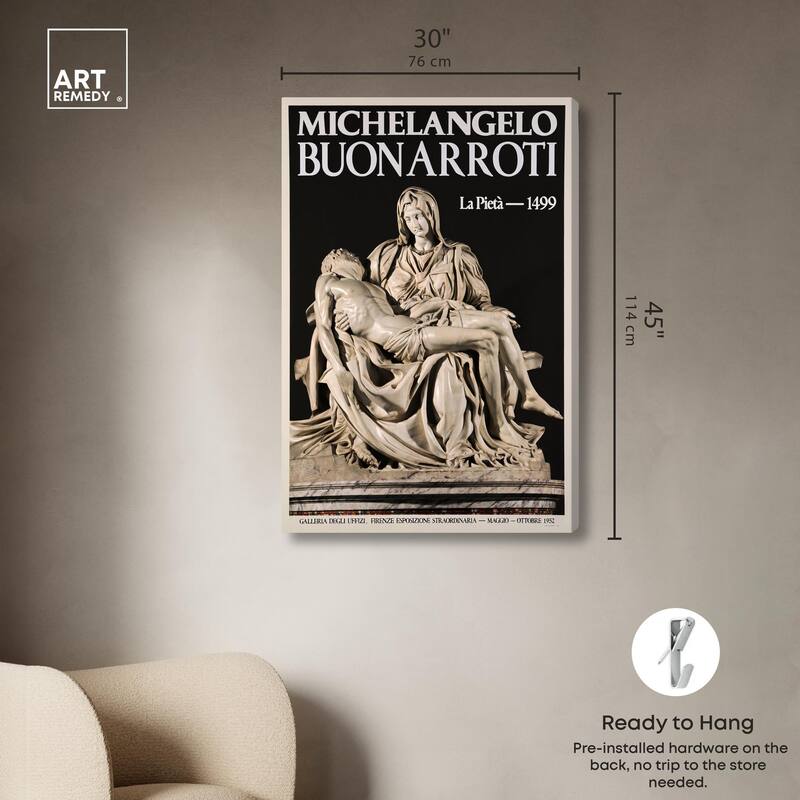 Marble Lamentation Canvas by Art Remedy, Gallery Wrapped