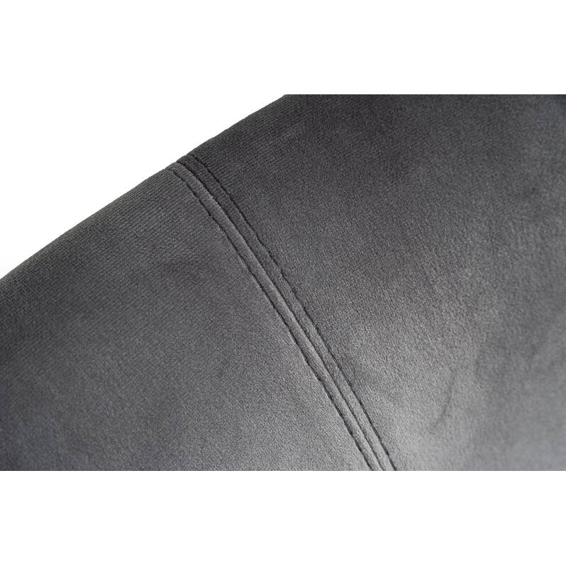 Modrest Chadwick Modern Grey Velvet & Rosegold Dining Chair