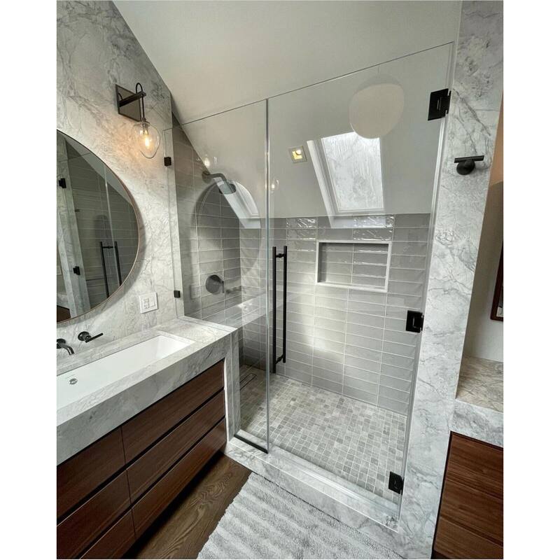 CEL 24" x 24" Stainless Steel Ladder Style Back to Back Pull Handle for Shower Door