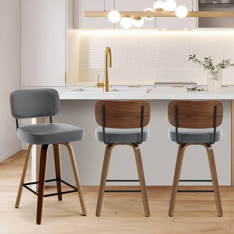 26"/29" Swivel Bar Stools/ Counter Stools with Bentwood Legs