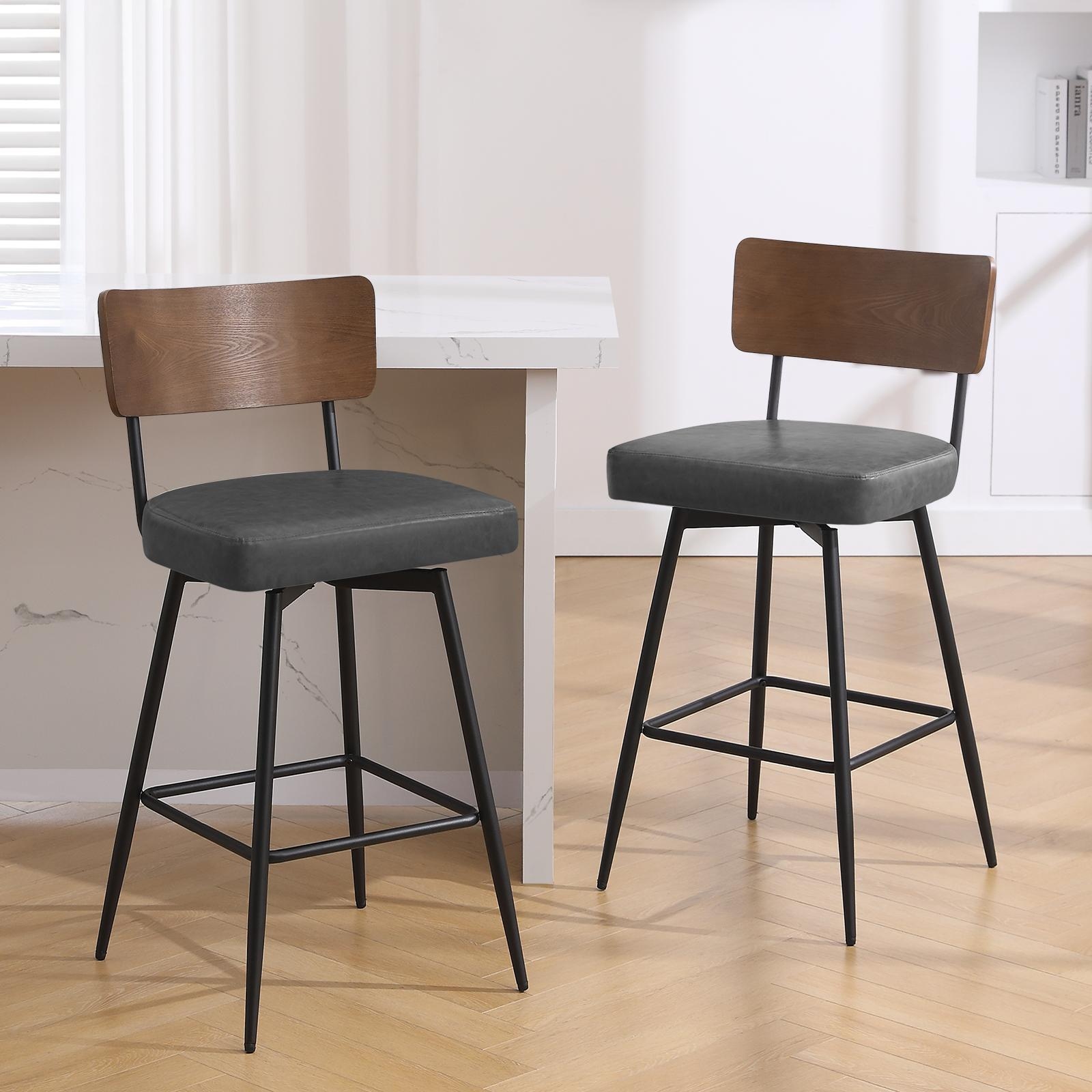 26 29 Counter Height Swivel Bar Stools Set of 2 3 with Metal Frame On Sale Bed Bath Beyond 40830397