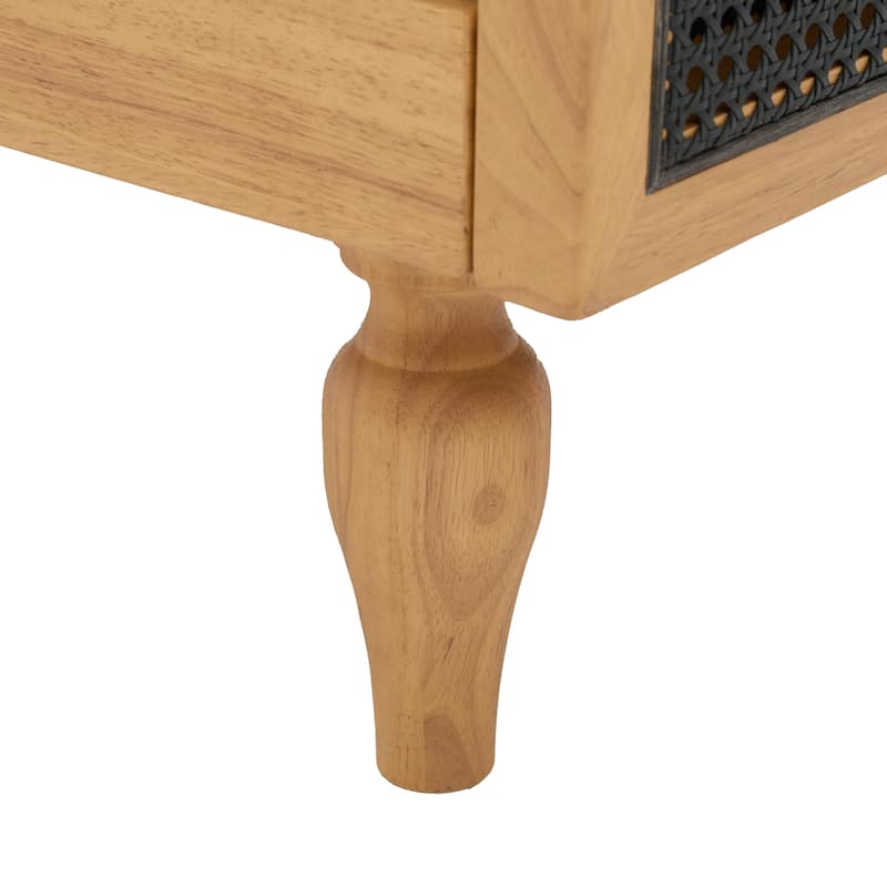 Christopher Knight Home - Riverton Mid-Century Upholstered Loveseat Sofa with Rattan Armrests