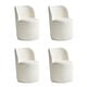 preview thumbnail 2 of 19, HULALA HOME Amalia Modern 21.5"W Ergonomic 360° Swivel Dining Chair with Curved Backrest Set of 4
