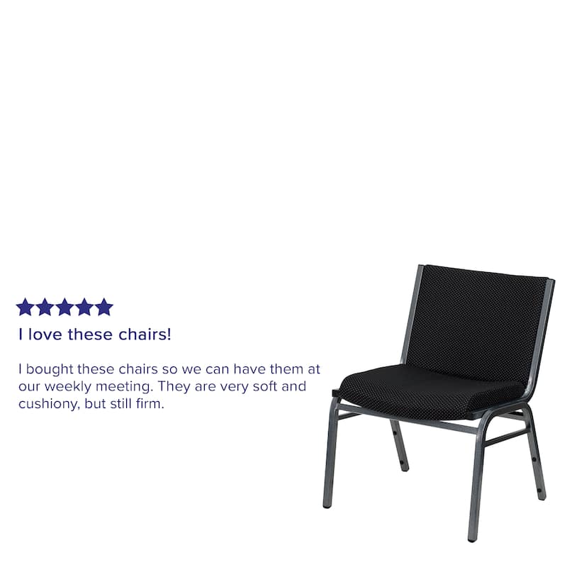 Big & Tall 1000 lb. Rated Fabric Stack Chair - 23.5"D x 24.25"W x 31.25"H